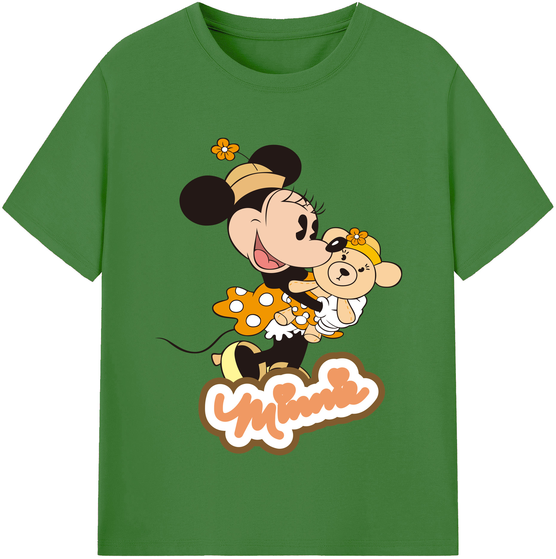 （画像用） ミッキーマウス Mickey Mouse レディースカジュアルプリントTシャツ（綿100％）